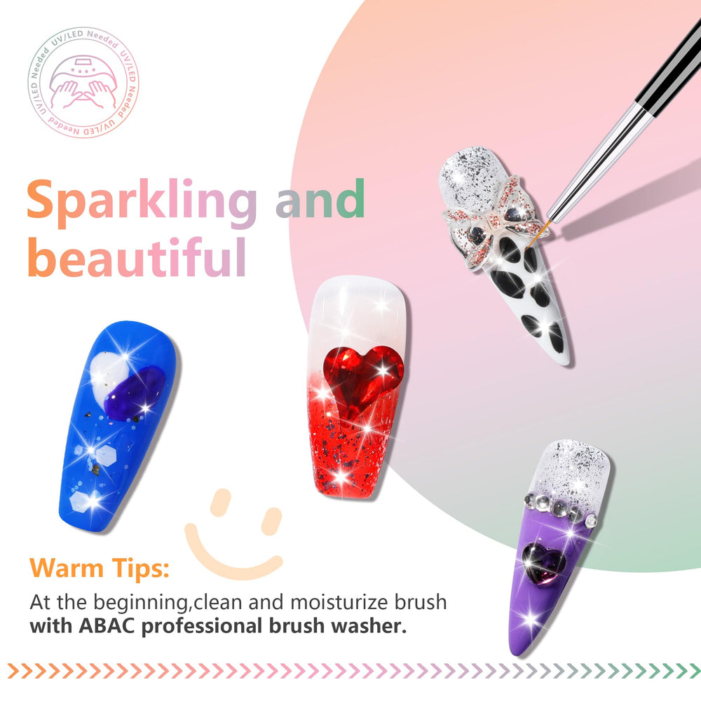 ABAC Pat Paint stamping compatible for crisp nail designs.