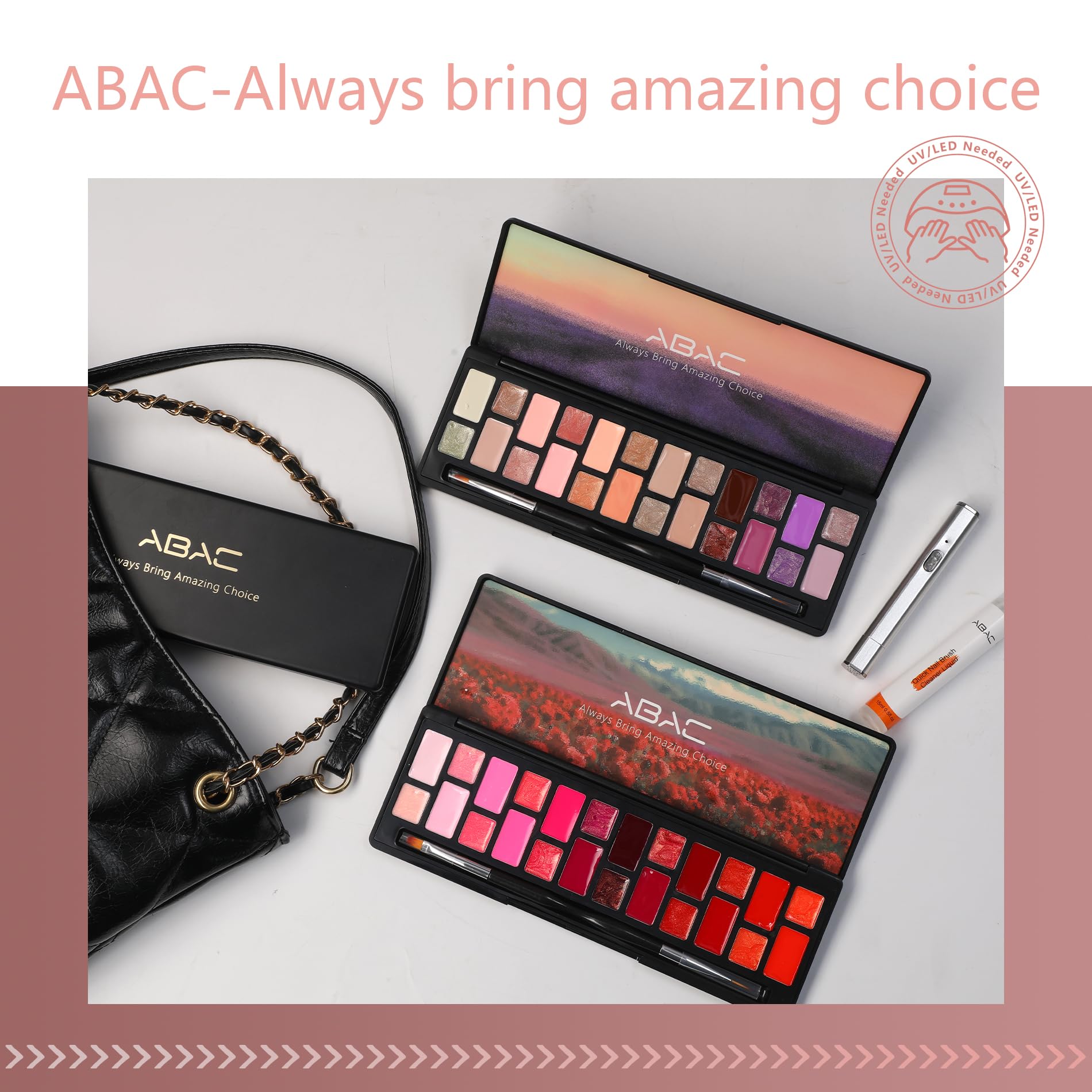 ABAC Self-leveling gel application from pea-sized amounts for even finish