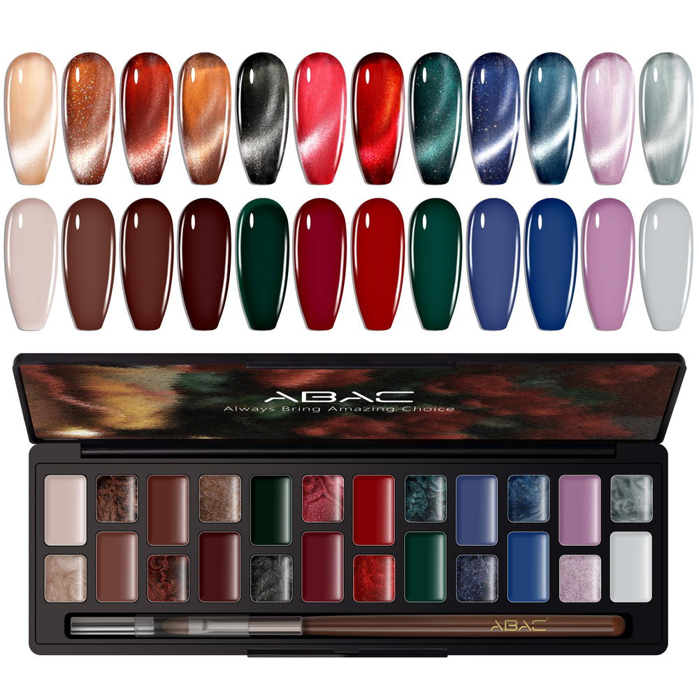 ABAC solid cat-eye palette compact design for on-the-go nail art