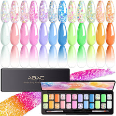 ABAC Solid Gel Nail Polish kit collection: vibrant colors for at-home manicures