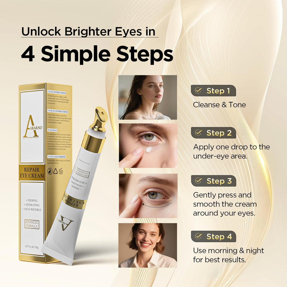 Abarno Crème Yeux Retinol – routine anti‑âge pratique à domicile.