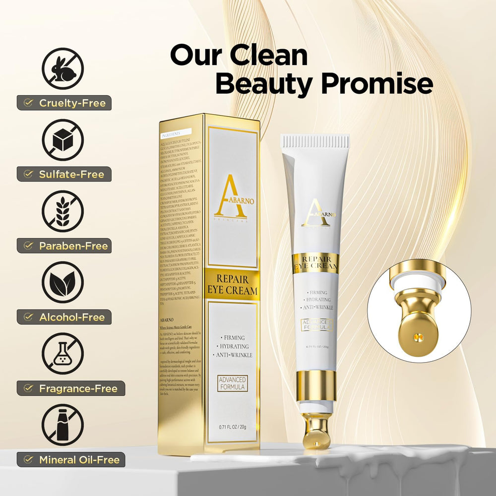 Abarno Crème Yeux Retinol – formule sans parabènes pour smoothe peau délicate.