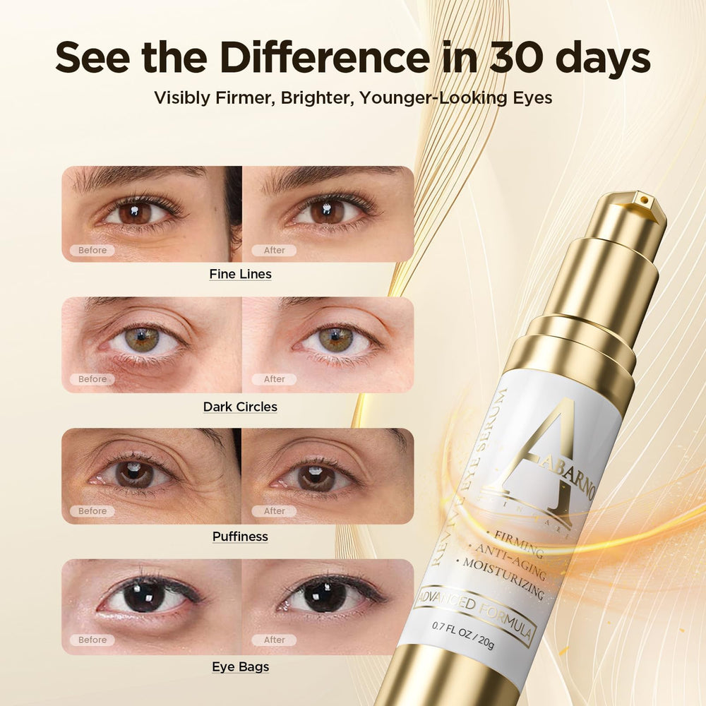 Abarno Eye Serum texture swirl demonstrating lightweight, fast-absorbing formula
