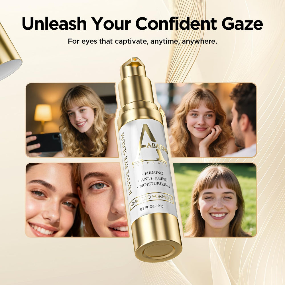 Abarno Hydrating Eye Serum ingredients illustration featuring niacinamide and caffeine