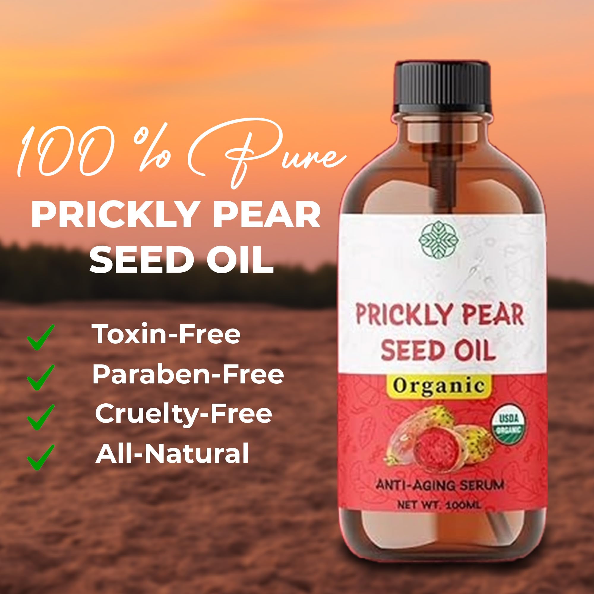 ABBASI & CO Prickly Pear Seed Oil for hair nourishment and shine