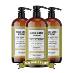 ABBOT KINNEY APOTHECARY 3-in-1 bottle front for head-to-toe cleansing