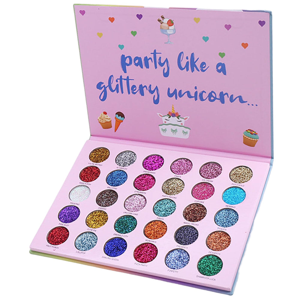 ABELYN glitter eyeshadow palette swatches on arm show rich pigment and shine
