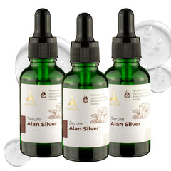 ABERA Alan Silver Serum bottle close-up highlighting lightweight hydration
