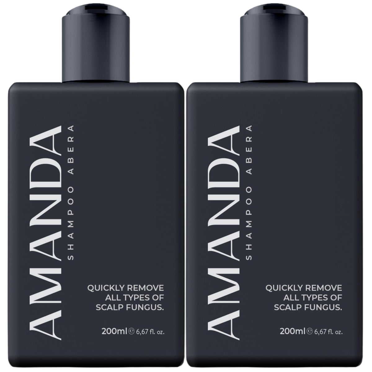 ABERA anti-dandruff shampoo bottle pouring for scalp refresh