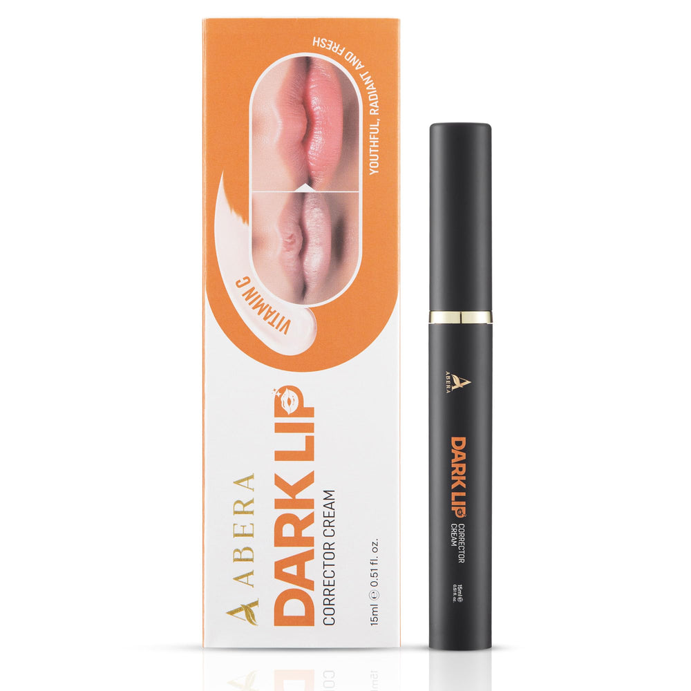 ABERA Dark Lips Corrector Cream bottle showing daily hydration and subtle brightening