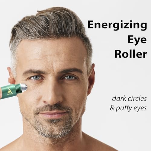 ABERA Eye Roller Serum vitamin C and peptides brighten and improve texture for tired-looking skin.