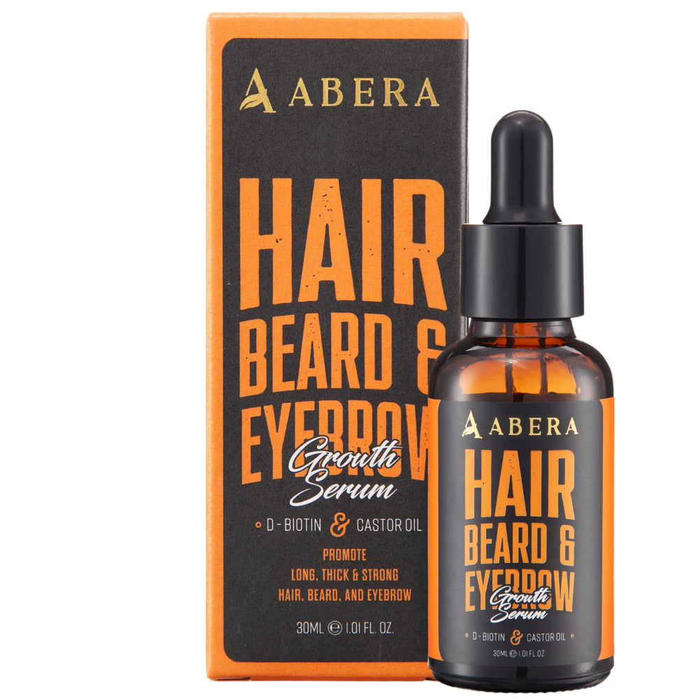 ABERA hair growth serum bottle for thicker, fuller-looking hair