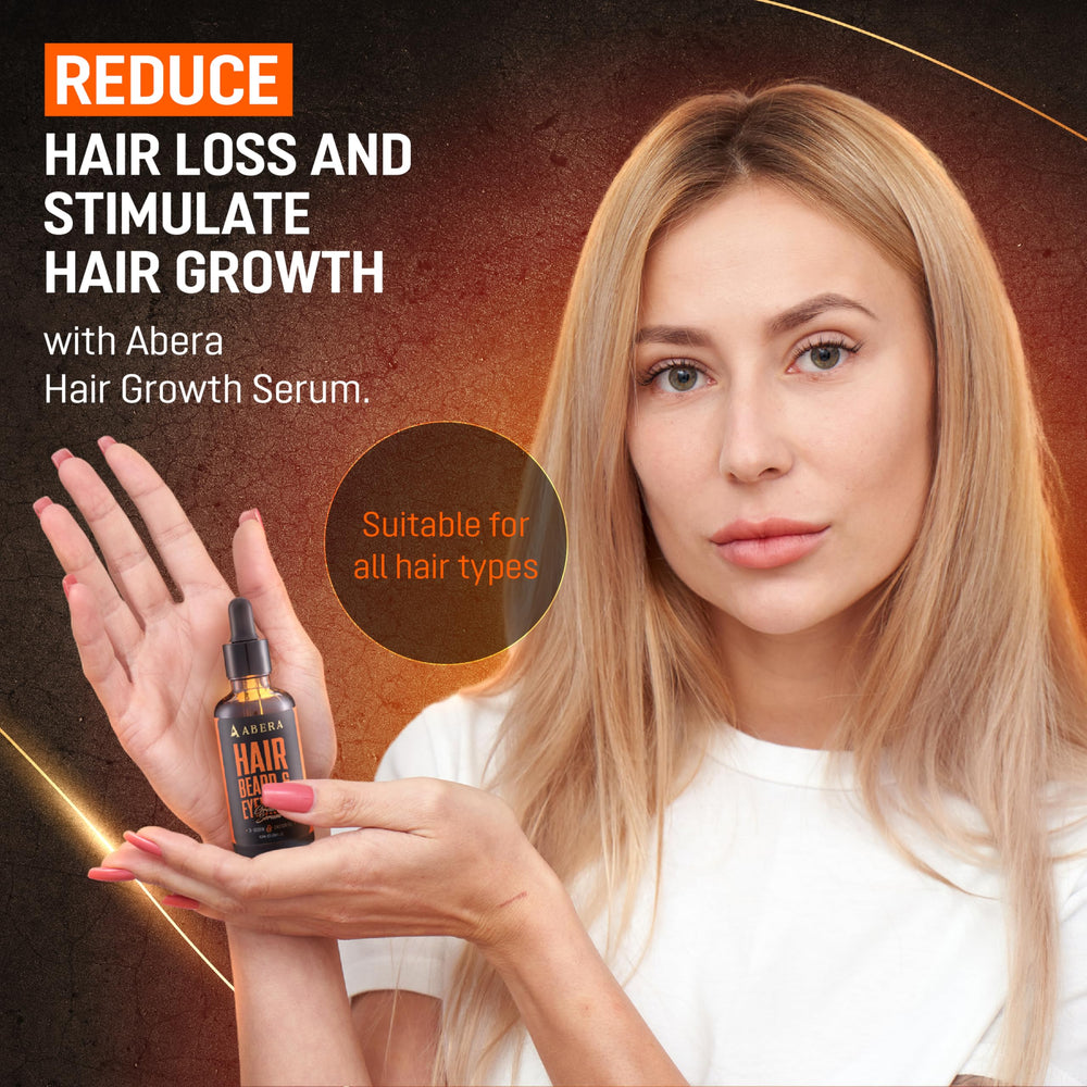 ABERA serum on scalp absorbs with a nourished, healthy feel