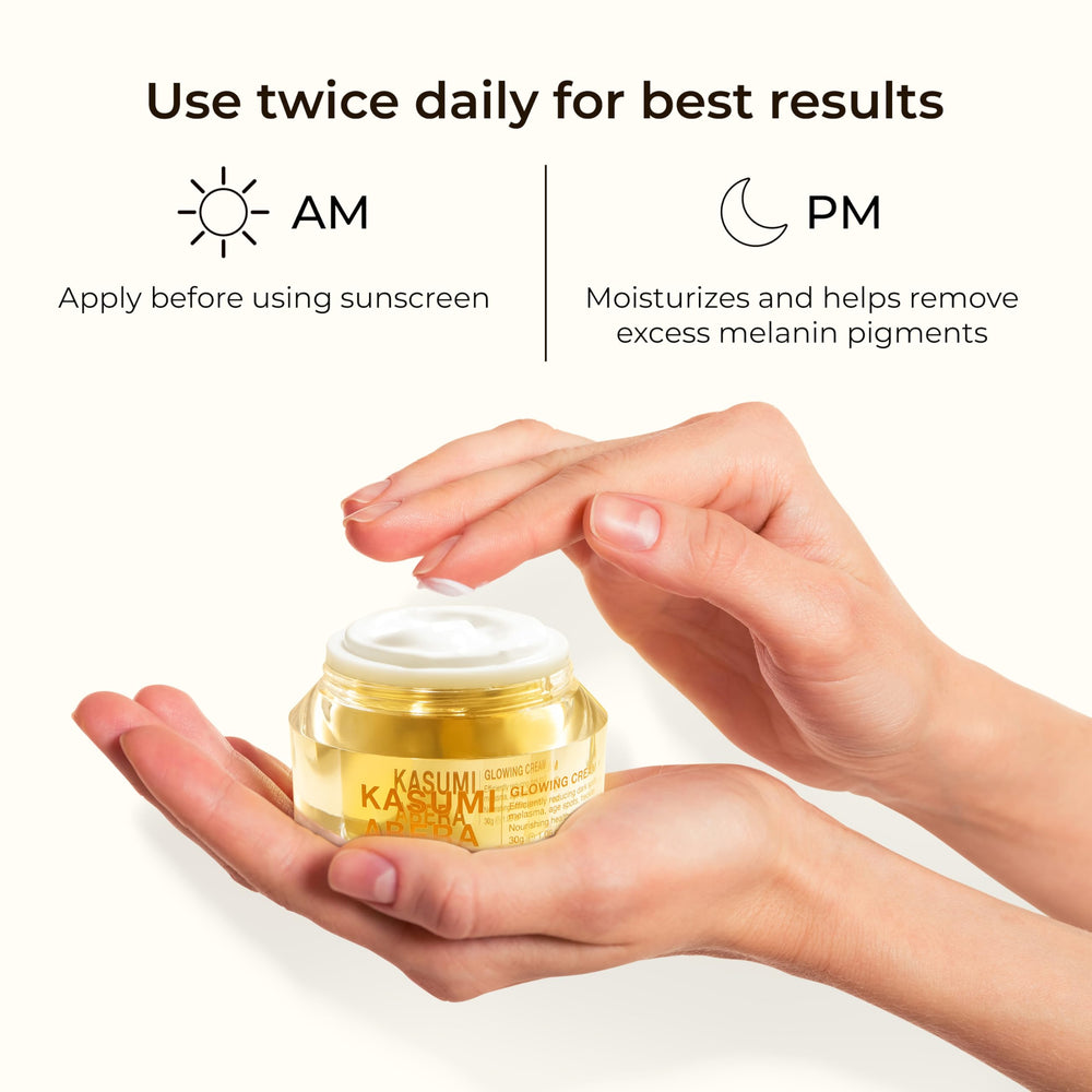 ABERA Kasumi Glowing Cream with red ginseng extract supports glow