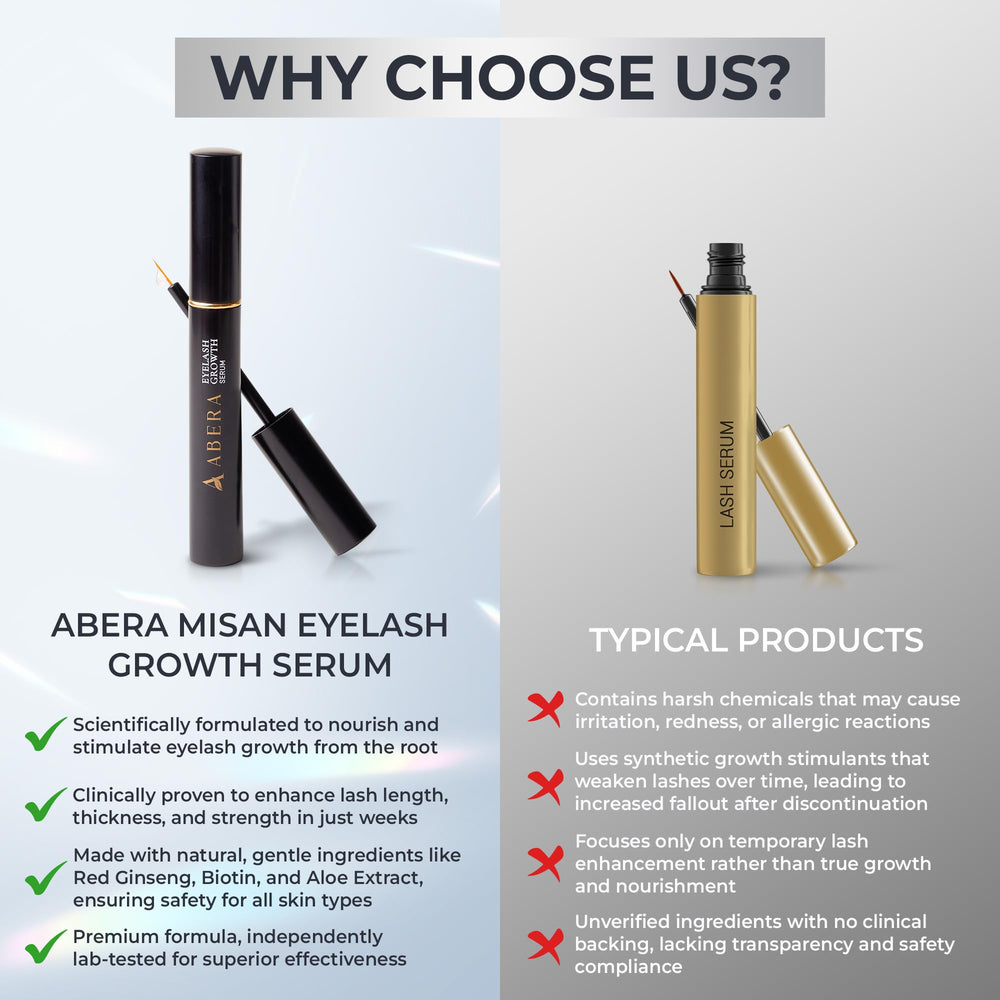 ABERA Misan eyelash serum daily-care shot hinting at ongoing conditioning