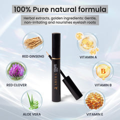ABERA Misan eyelash serum ingredients focus highlighting nourishing botanicals