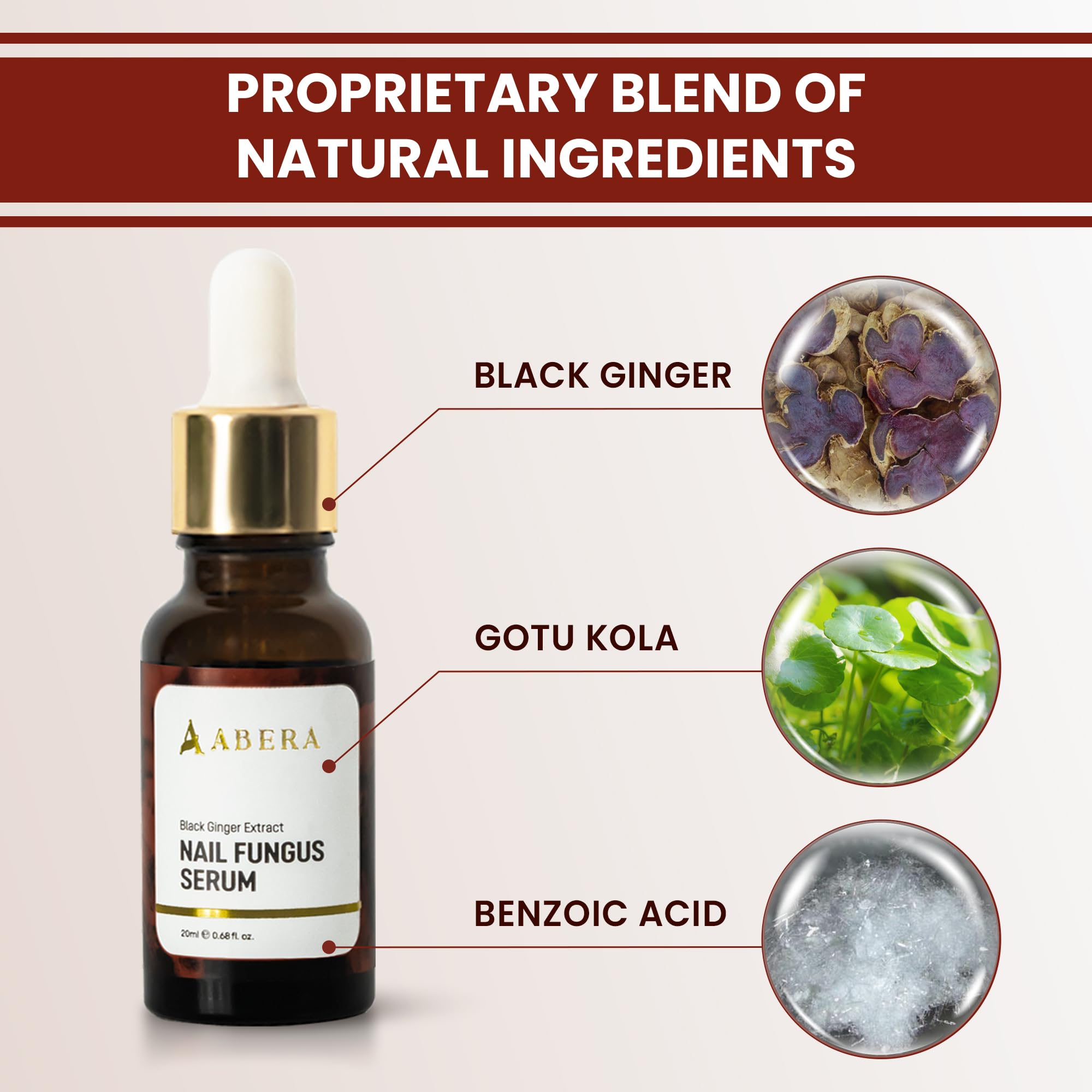 ABERA Nail Repair Serum brush-tip for precise, targeted nourishment.