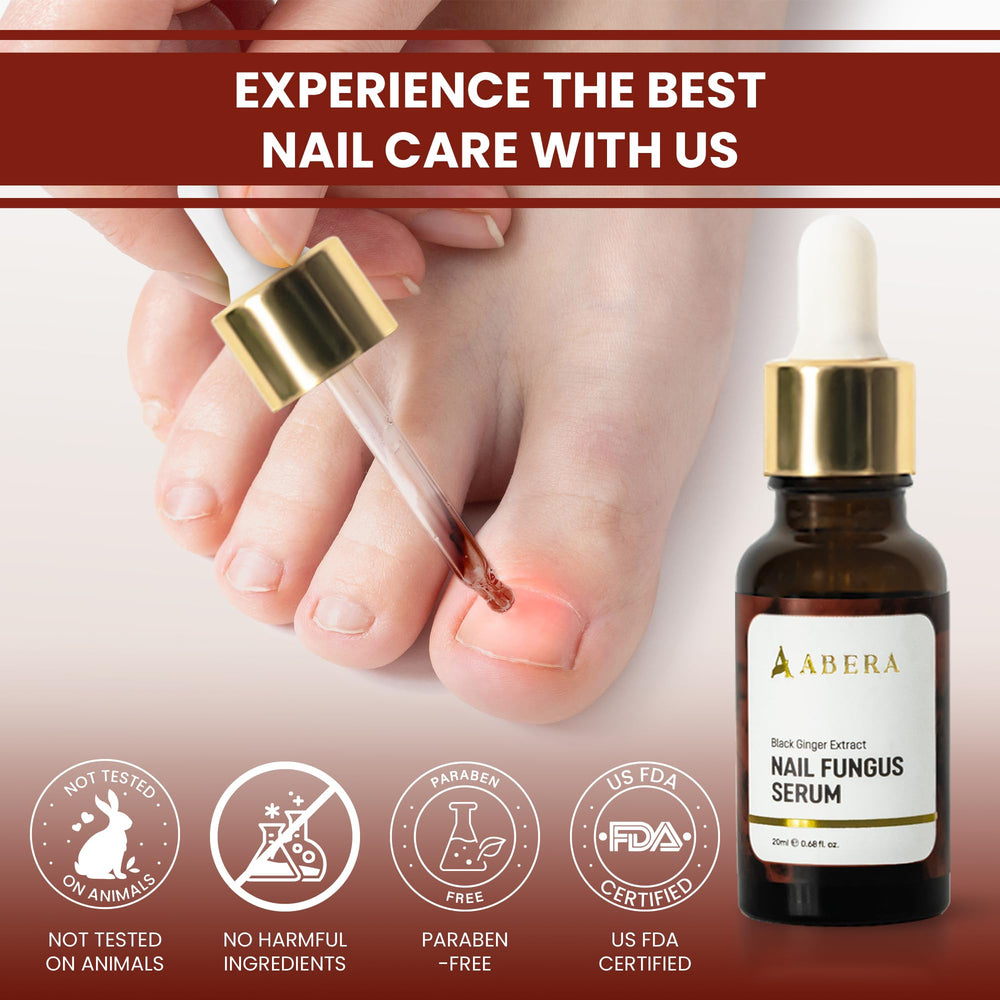 ABERA serum visibly softens nail surface for more comfortable nails.