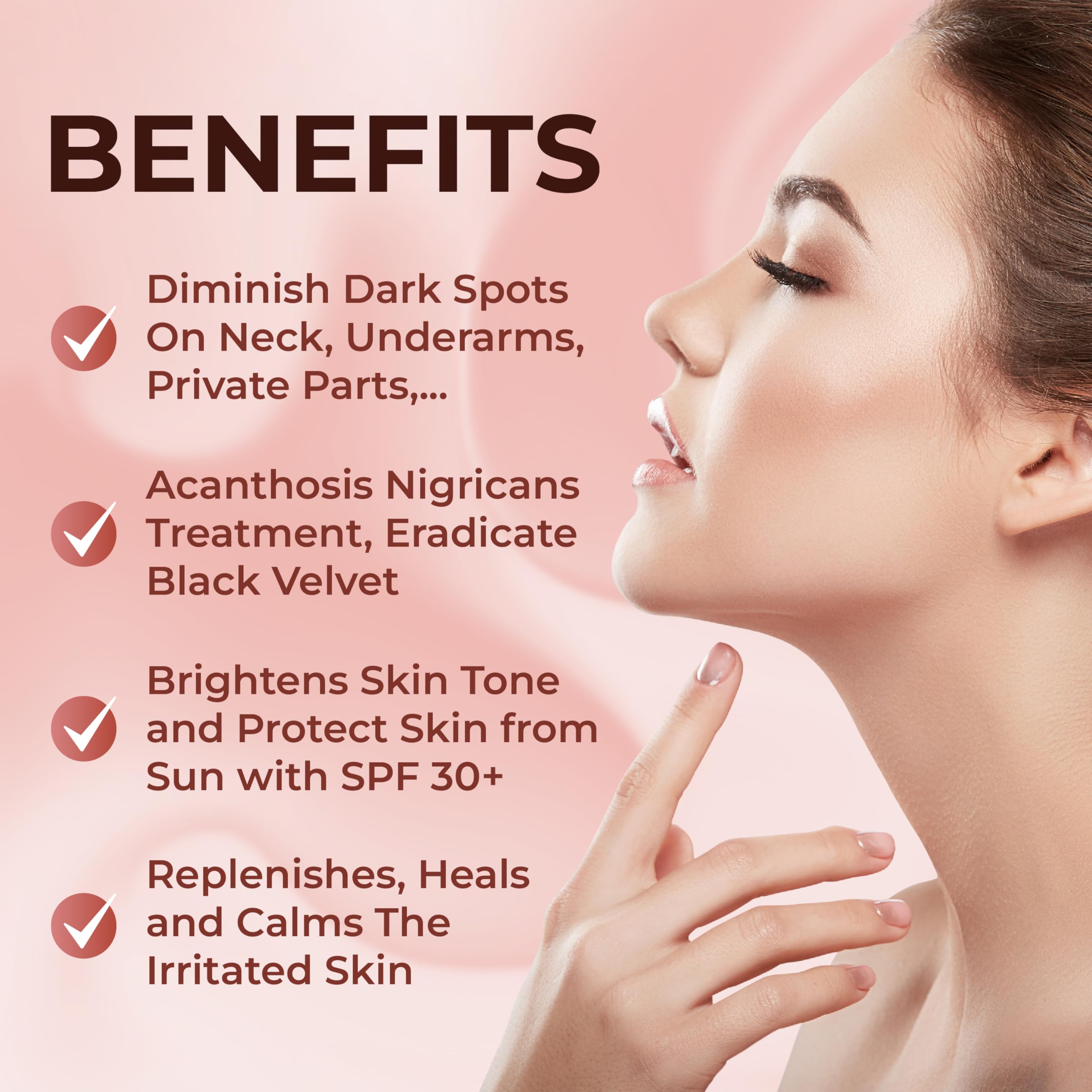 ABERA neck cream packaging with product details and usage tips