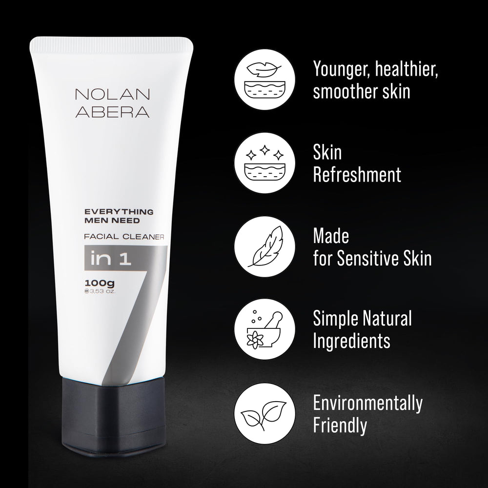 ABERA Nolan Daily Cleanser ideal for daily men's skincare routine.