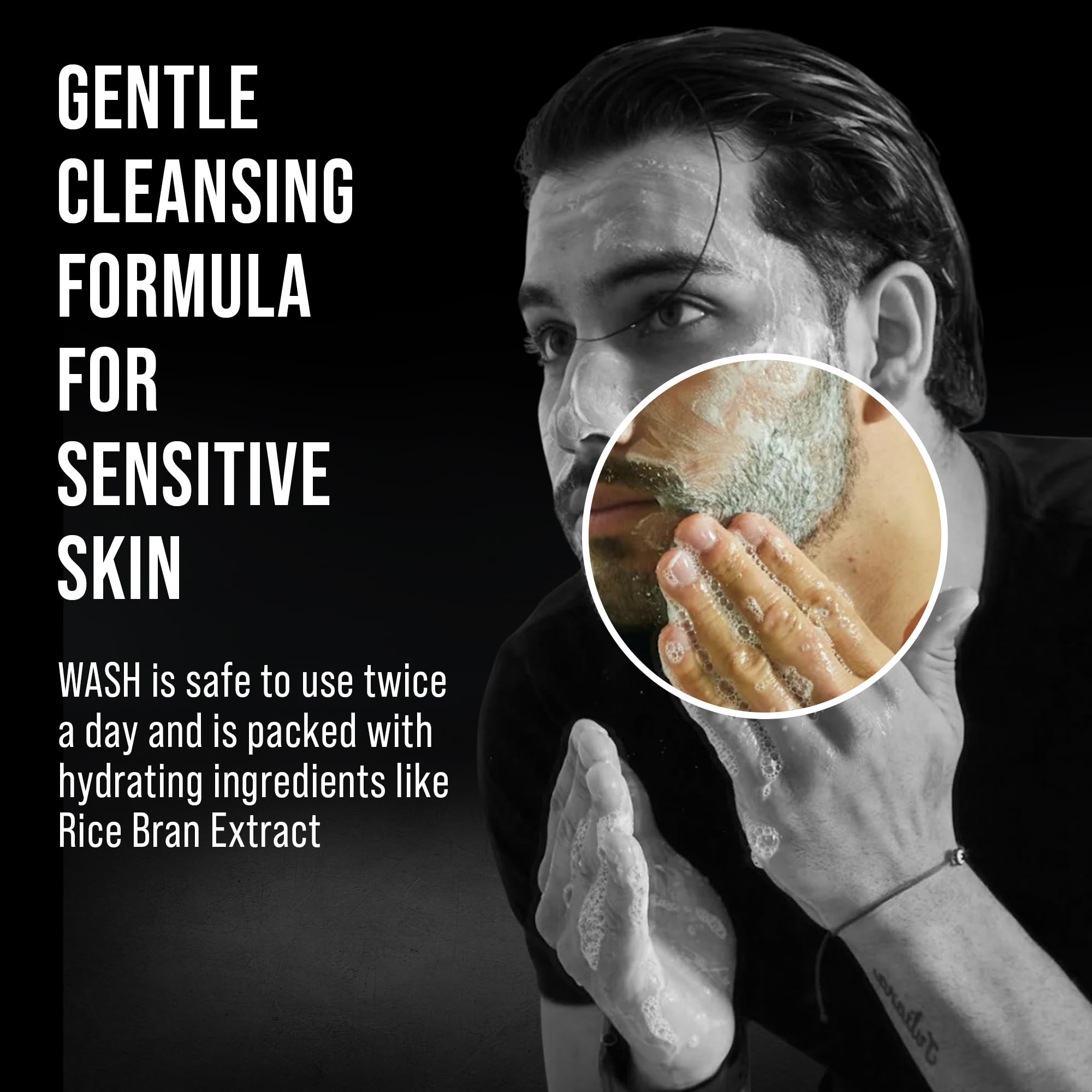 ABERA Nolan Daily Cleanser matte packaging emphasizing premium design