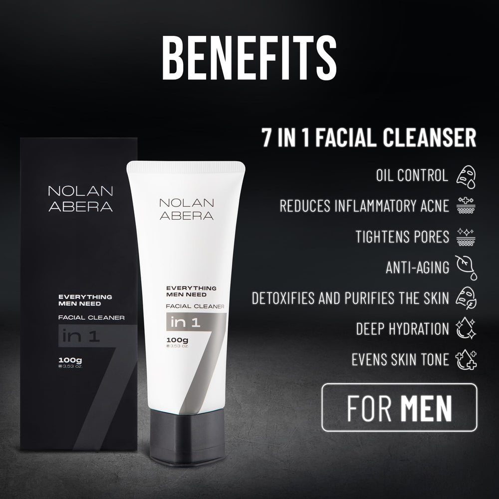 ABERA Nolan Daily Cleanser niacinamide closeup highlighting pore refinement and even tone