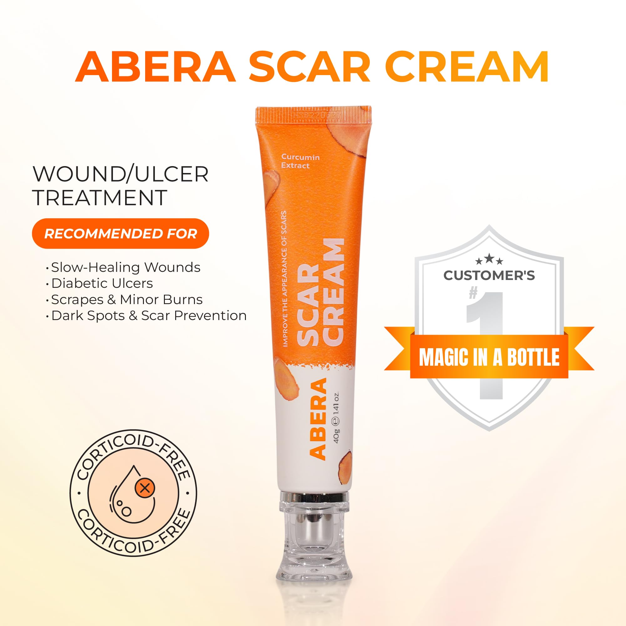 Applying ABERA Scar Cream Upgrade on skin for soothing daily care