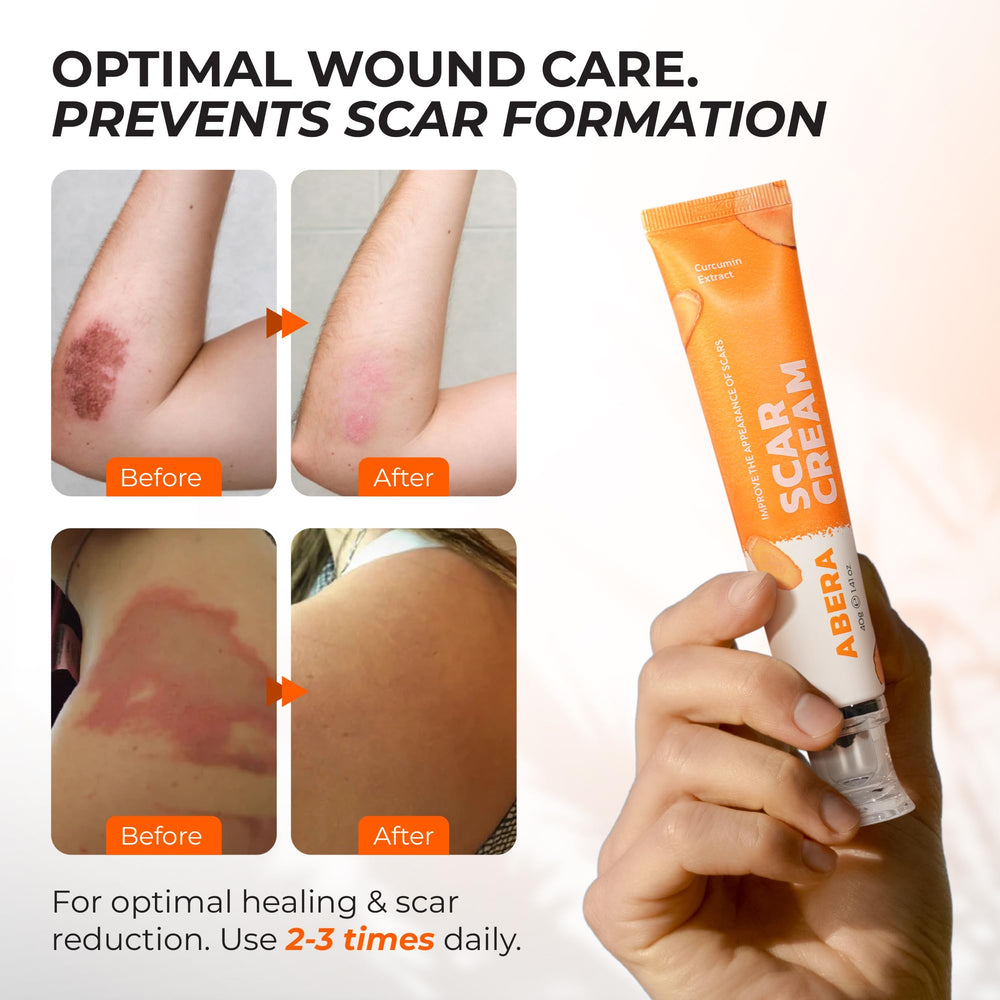 Dispense action of ABERA Scar Cream Upgrade demonstrates clean, mess-free use