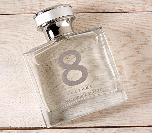 Abercrombie & Fitch 8 perfume bottle closeup shows sleek finish for display