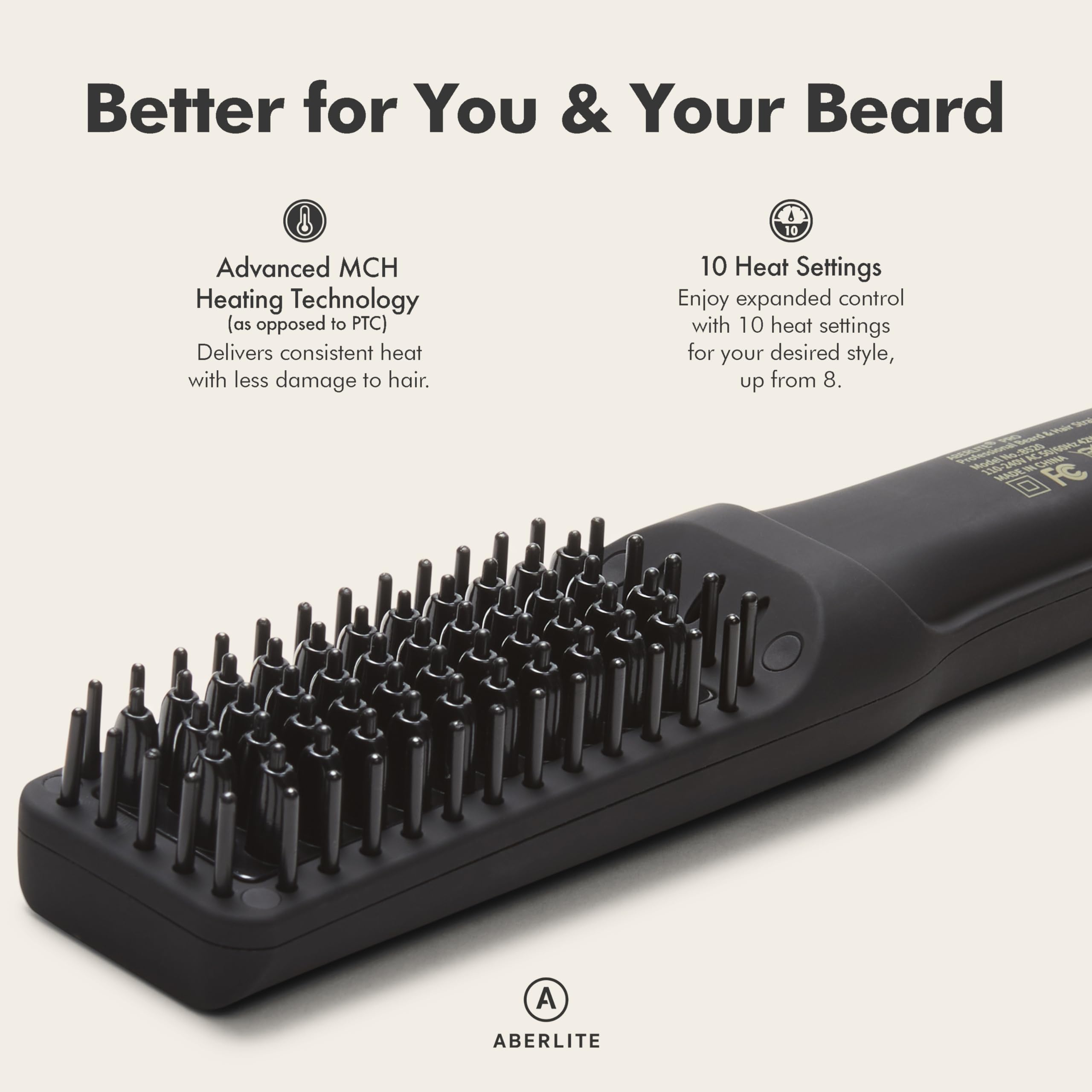 Aberlite Pro ionic-conditioning provides smooth glide through facial hair