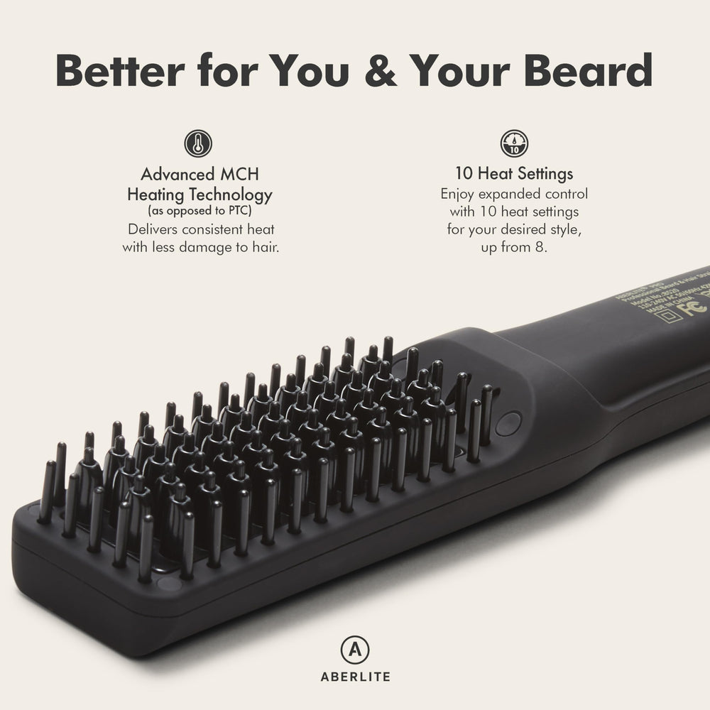 Aberlite Pro ionic-conditioning provides smooth glide through facial hair