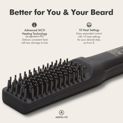 Aberlite Pro ionic-conditioning provides smooth glide through facial hair