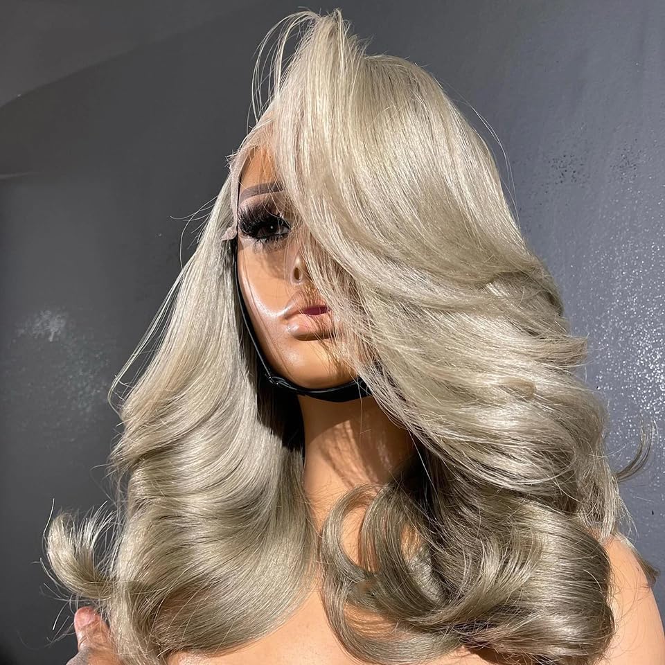 abgese ash blonde bob wig dense volume enhances fullness and movement