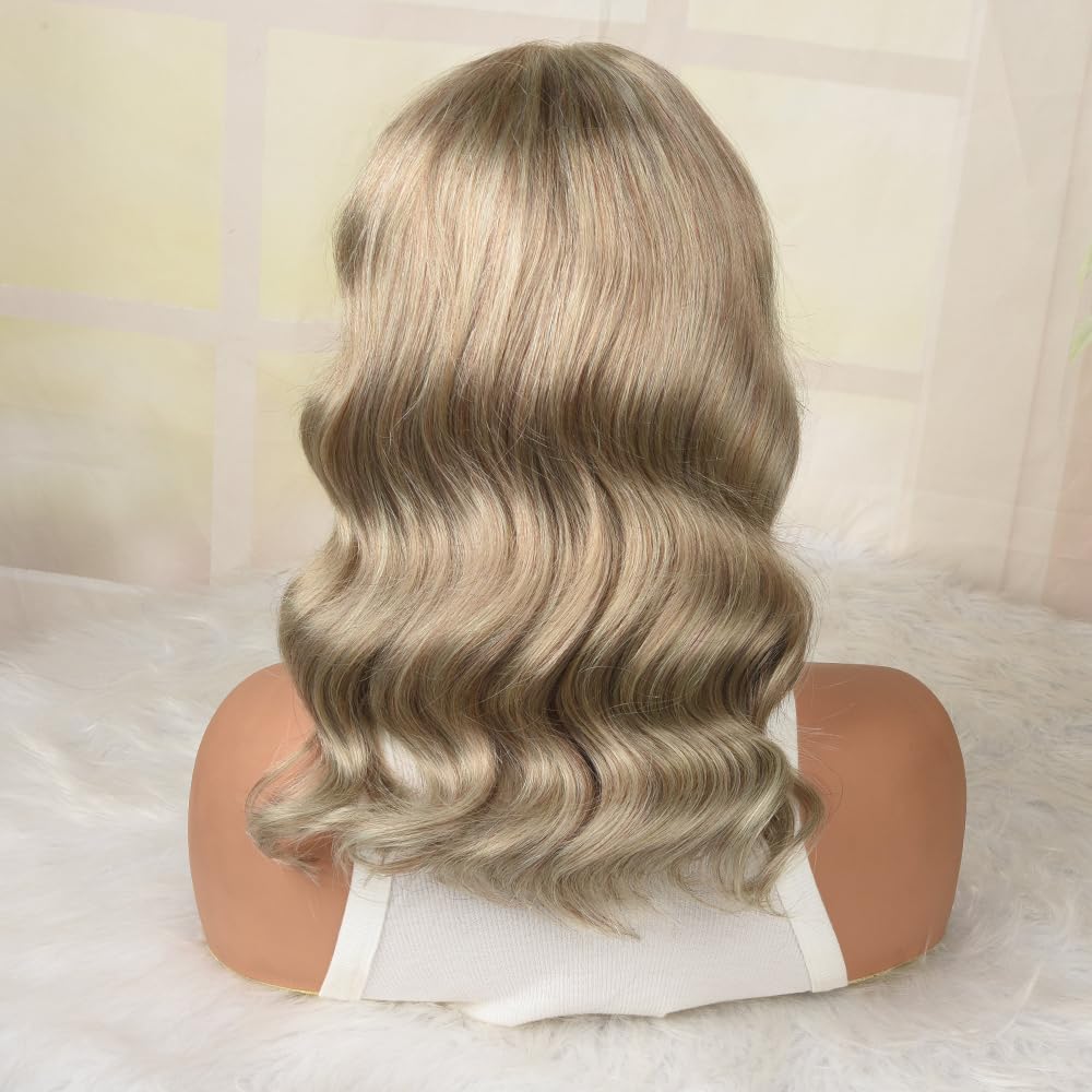 abgese ash blonde bob wig glueless design for easy wearing