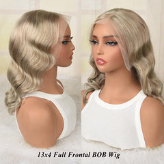 abgese ash blonde bob wig pre plucked lace for natural look