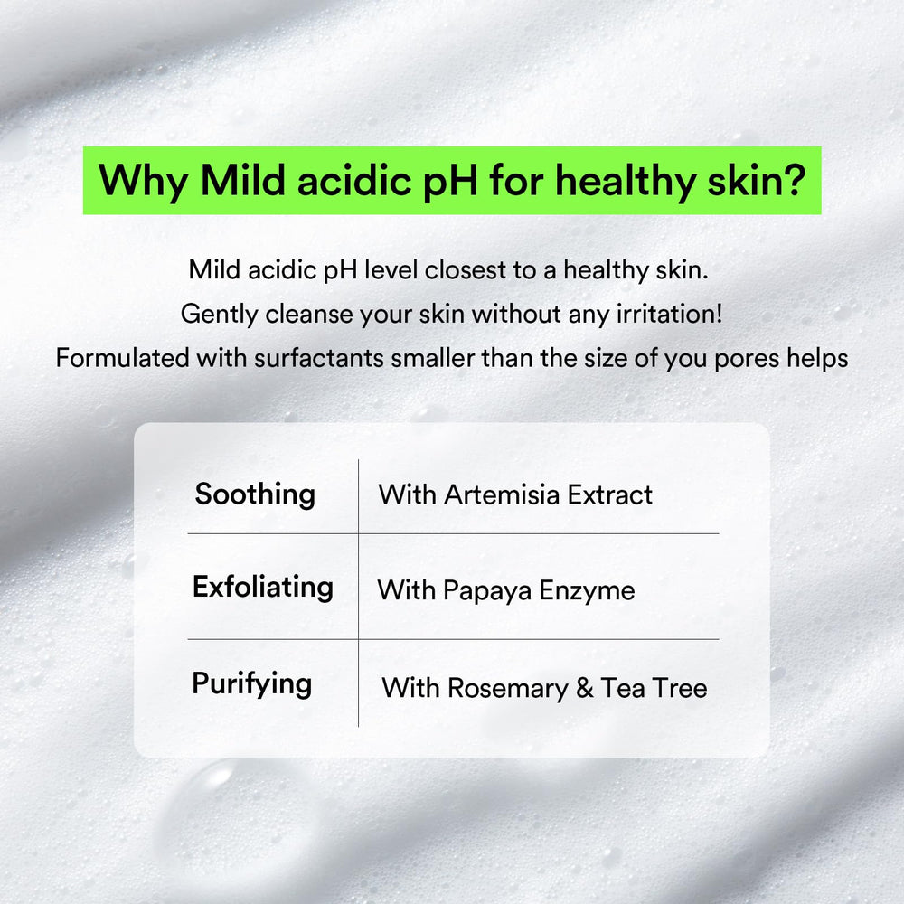Abib Cleanser lather on skin close-up shows creamy texture and gentle removal.