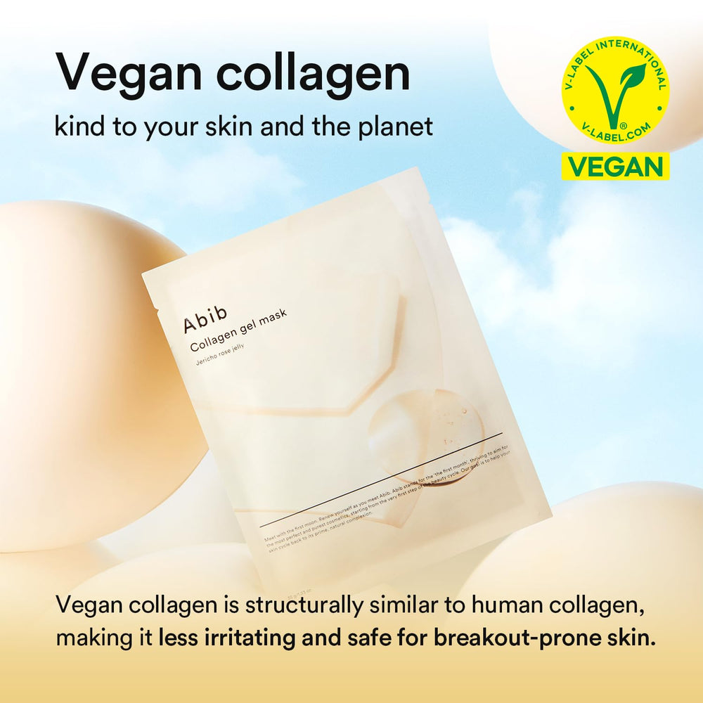 Abib Fermented vegan collagen supports skin hydration and resilience.