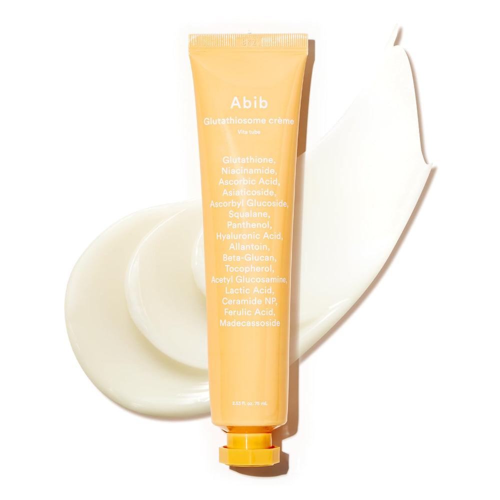 Abib Glutathiosome Cream Vita Tube packaging shown for premium daily hydration.