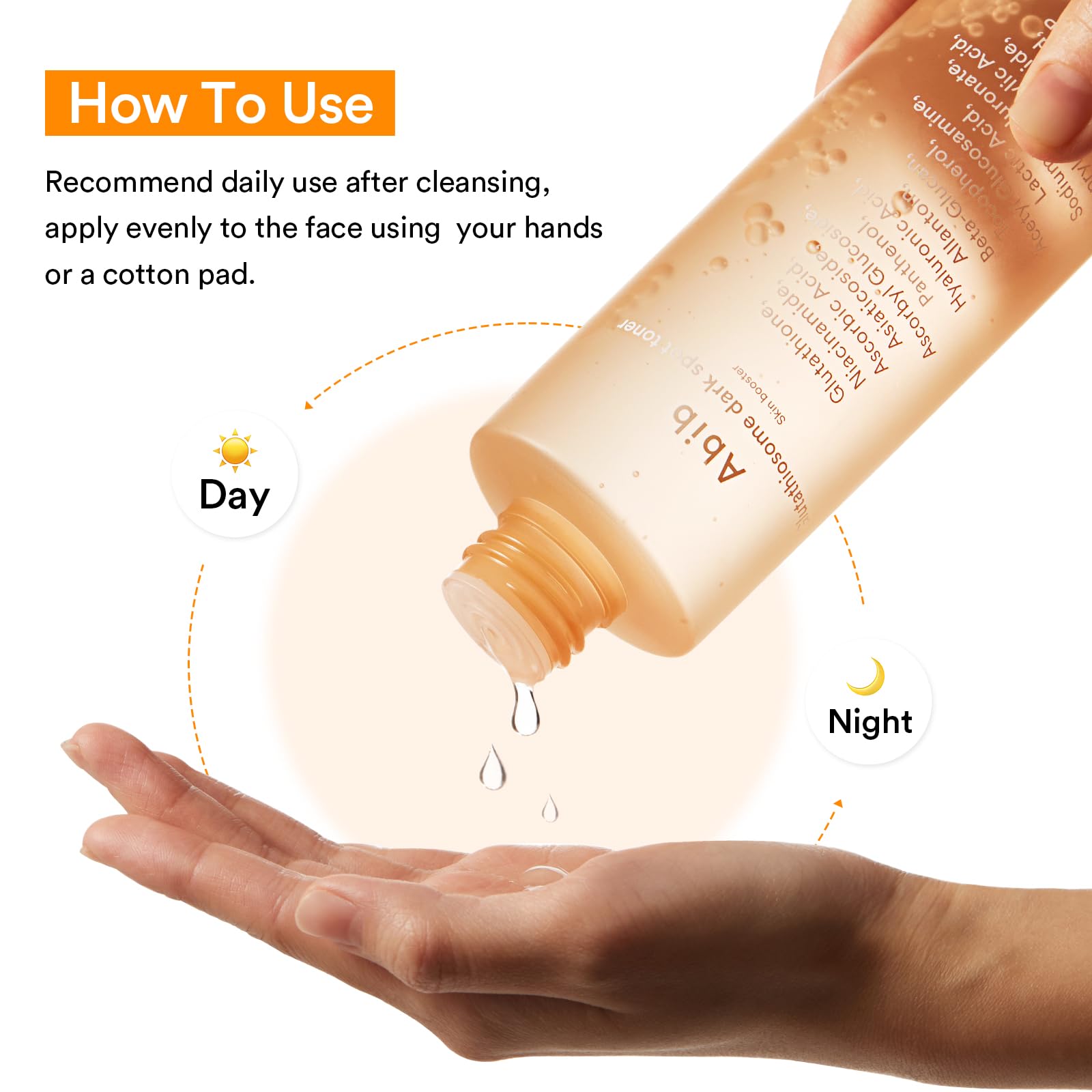 Abib Glutathiosome toner swirl reveals a hydrating texture.
