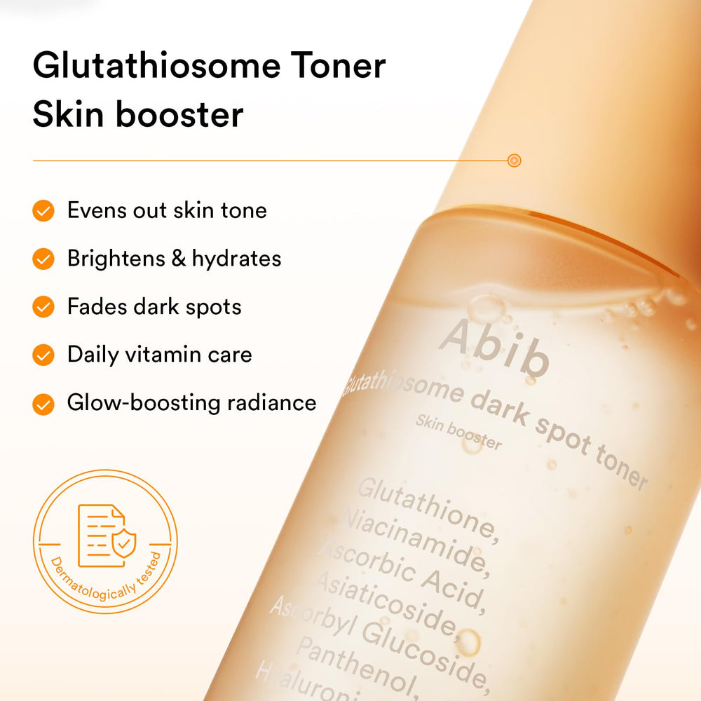 Close-up of Abib toner pump enabling precise, gentle application.