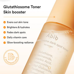 Close-up of Abib toner pump enabling precise, gentle application.