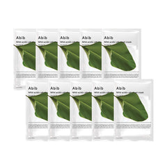 Abib Heartleaf Fit mask packaging highlights gentle care for sensitive skin