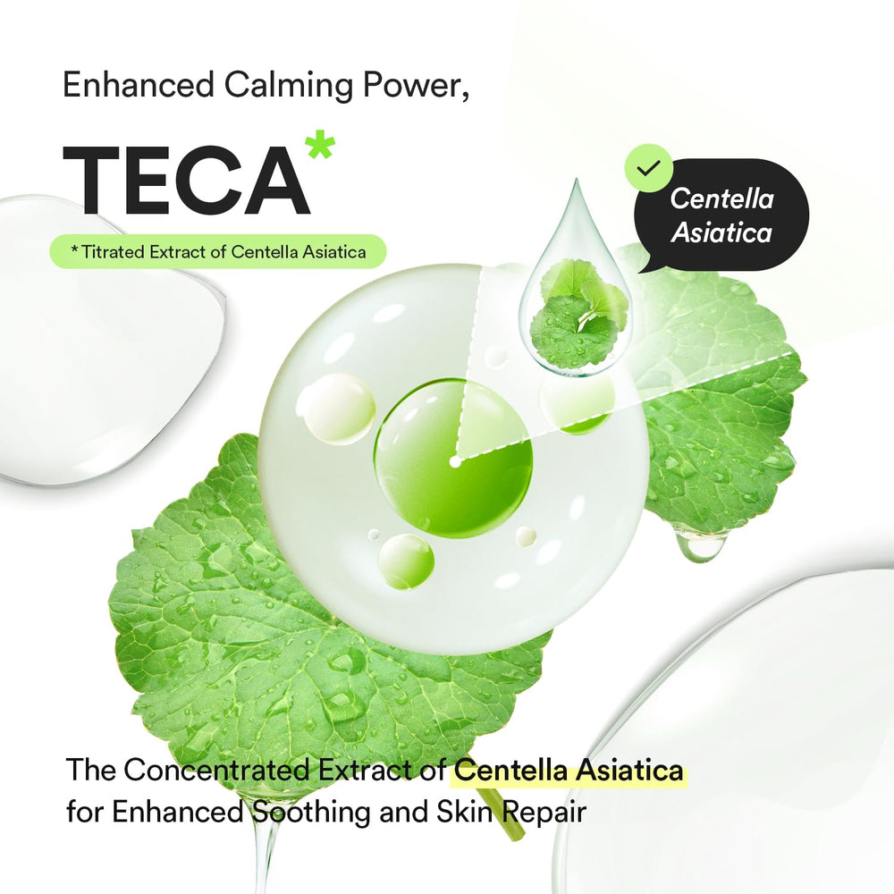 Abib Heartleaf TECA Capsule Serum Centella Asiatica illustration highlighting soothing care.