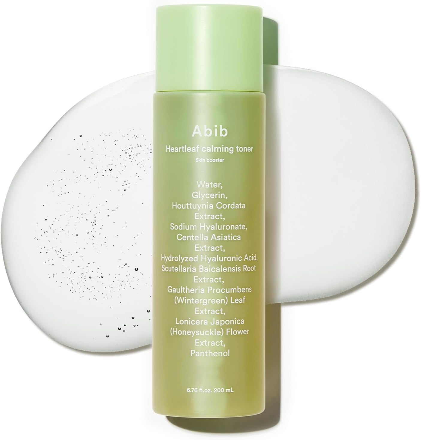 Abib Heartleaf Toner bottle front view with soothing hydration for sensitive skin