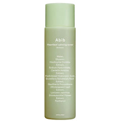 Abib Heartleaf Toner texture close up showing a light water based formula