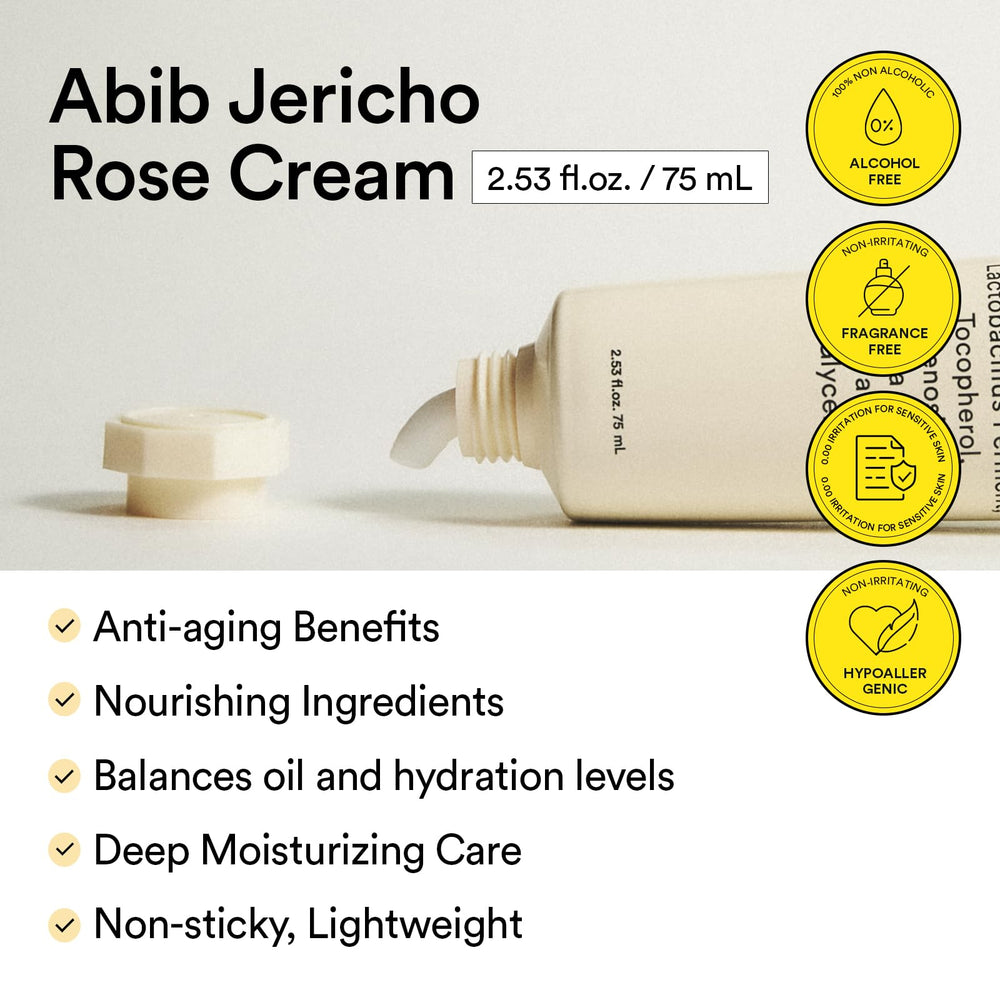 Abib Jericho Rose Cream texture on skin demonstrates smooth, non-greasy absorption.