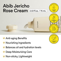 Abib Jericho Rose Cream texture on skin demonstrates smooth, non-greasy absorption.