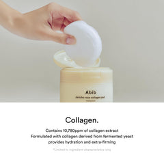 Abib Jericho Rose Toner bottle with pads demonstrates application prep.