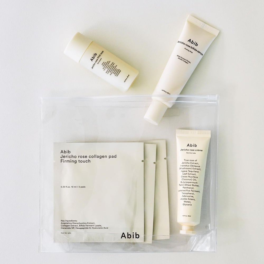 Abib Jericho beige packaging accent highlights aesthetic.