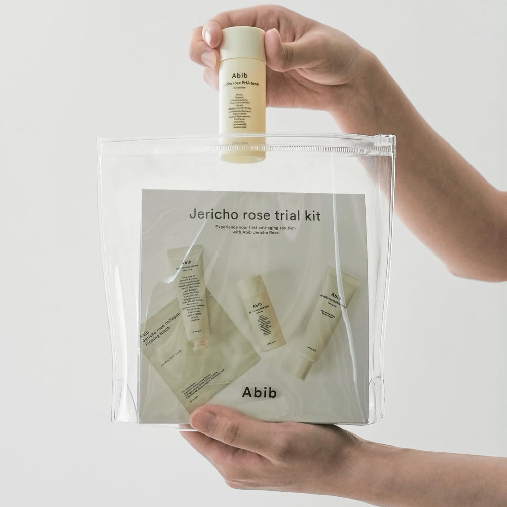 Abib Jericho serum bottle close-up for layered routine.